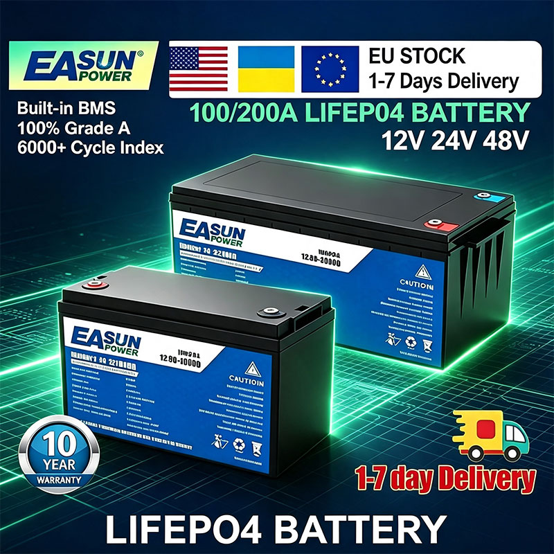 Batería EASUN POWER LiFePO4 10 - Grid Tie Inverter Limiter 2000W reseña y precio