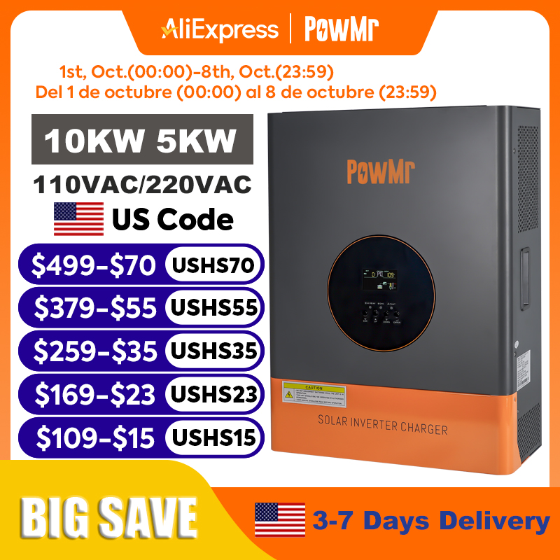 Inversor de Fase Dividida PowM - Split Phase Inverter 10Kw 110V 220V reseña y precio