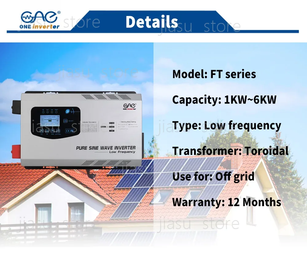 Inversor de energía solar UPS  - Off Grid Solar Inverter 48V 6000W reseña y precio