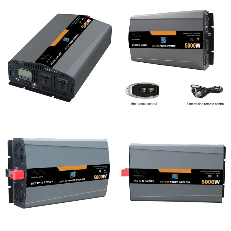 Inversor de corriente de onda  - Pure Sine Wave Inverter 5000W 48V 220V reseña y precio